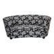 1960s, Danish 2-seater "Banan" sofa, black-white fabric, beech wood.