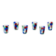 Set of 6 Italian Murano glass goblets circa 1980 murano