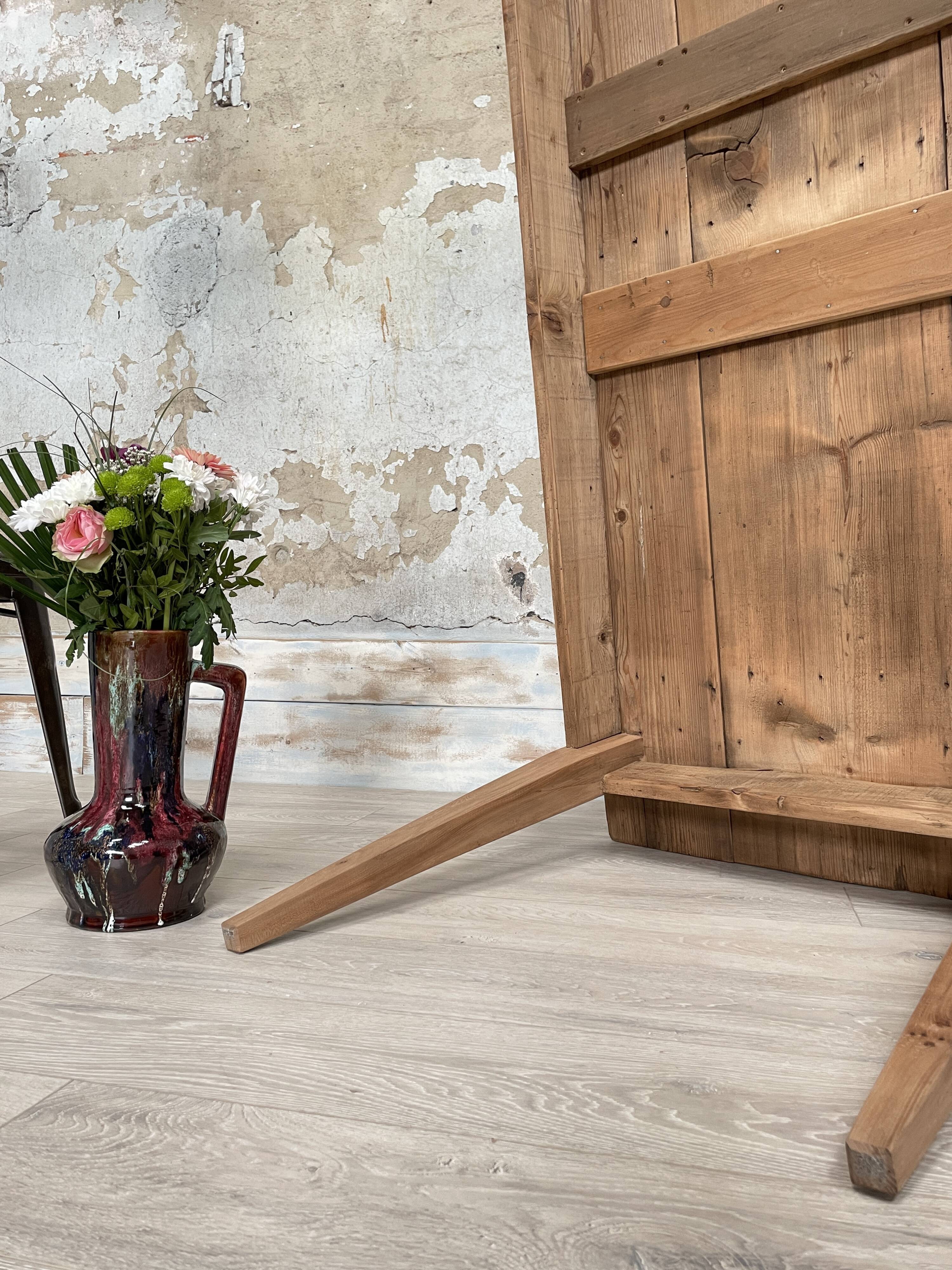Table de ferme vintage en bois brut