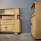 High beech rows, 1950s, set of 2