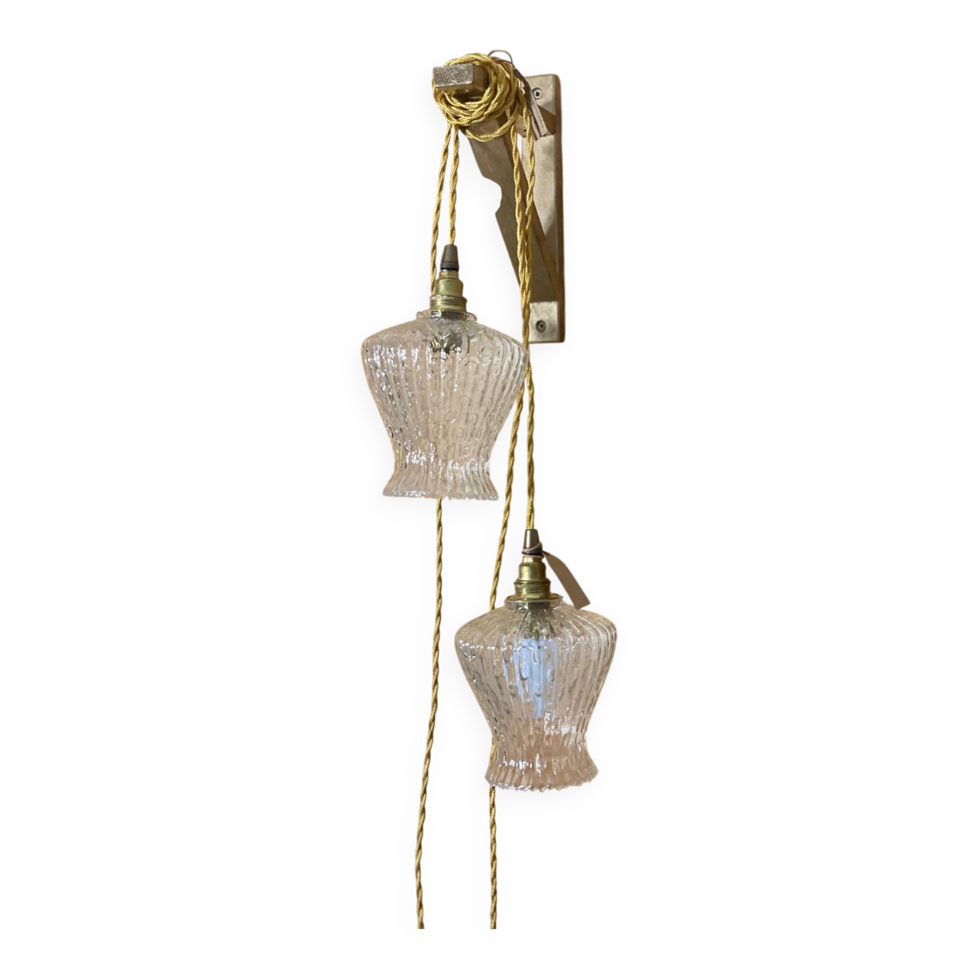 2 vintage globe portable lamps