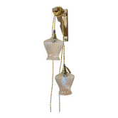 2 lampes baladeuses globe vintage