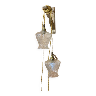 2 vintage globe portable lamps