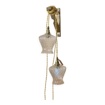 2 lampes baladeuses globe vintage