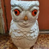 Umbrella holder owl in ceramic