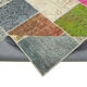 Hand-knotted oriental overdyed 206 cm x 299 cm multicolor patchwork rug