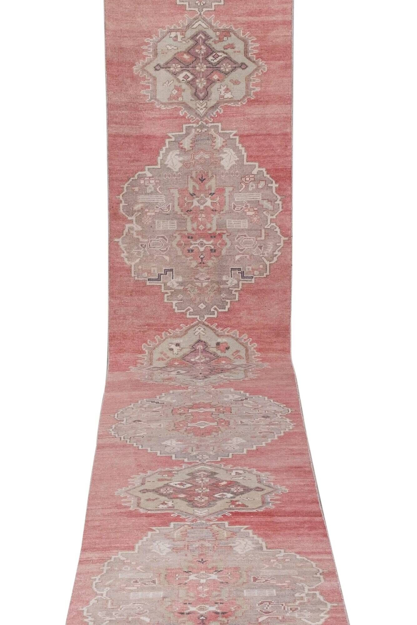 Vintage Turkish hallway rug 84x660 cm