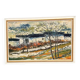 Large Original Swedish Oil on Panel – “Landscape with Houses and Trees” by Stig Hallblom – Signed – Vintage & Framed 90×59.5cm (35.4"×23.4")