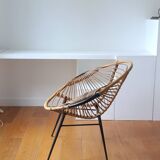 Fauteuil en rotin 1960