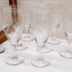 Set 8 glasses champagne glass chiseled
