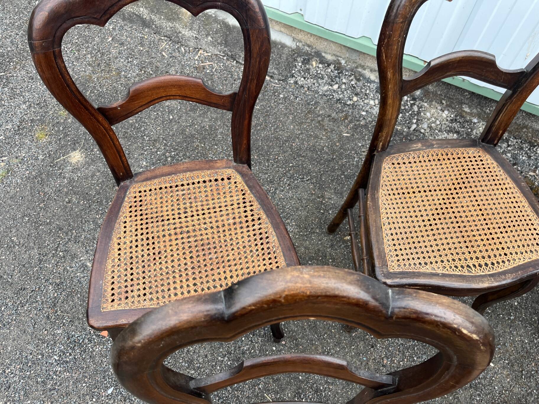 Série de 6 chaises à dossier trilobé de style Louis-Philippe