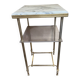 Brass and marble side table
