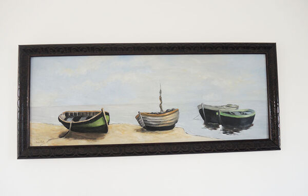 Huile sur bois encadrée et signée Henri Merlet
