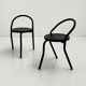 4 chaises postmodernes en métal, 1980