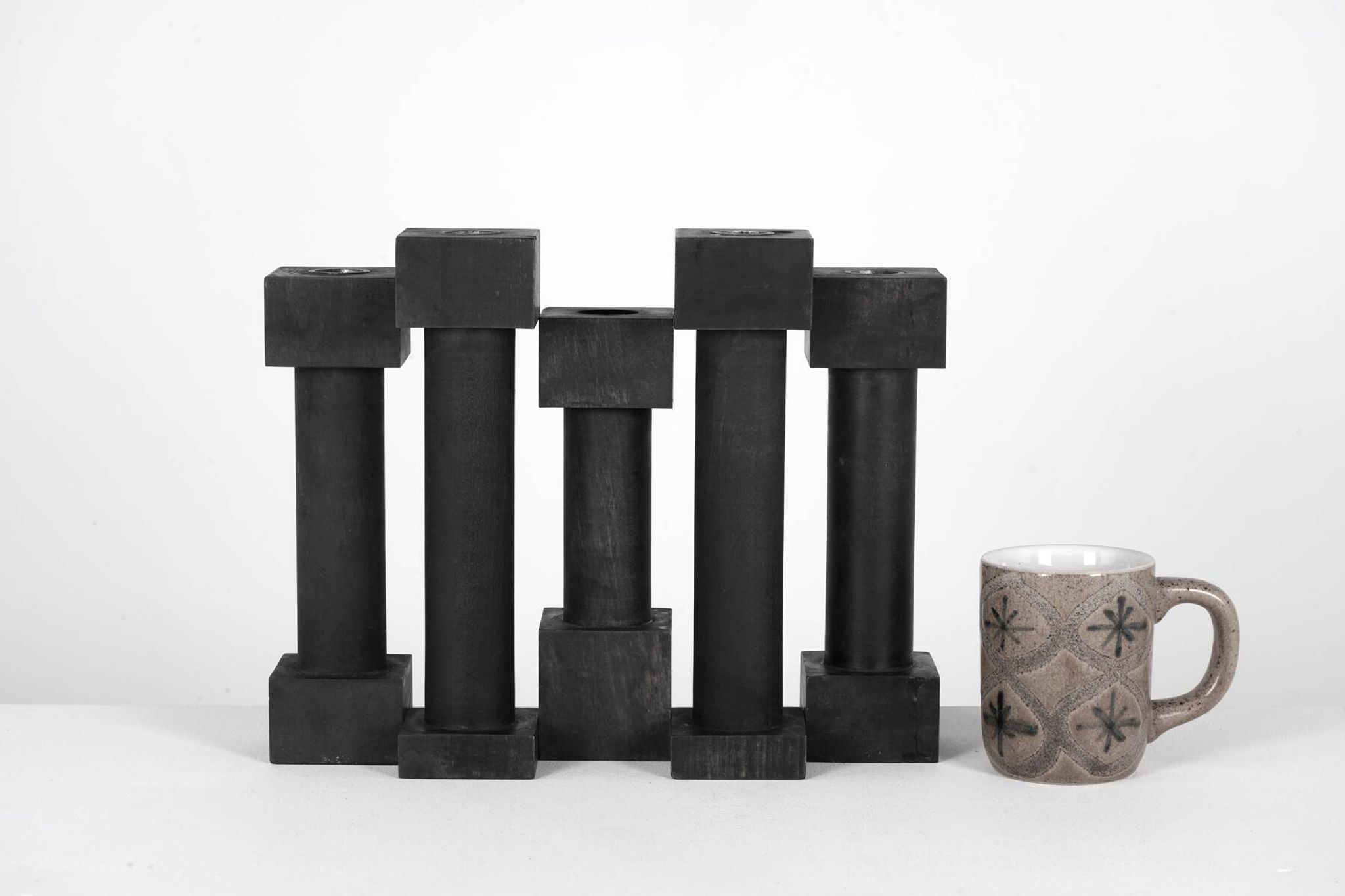 Rare set of postmodern candlesticks by Jérôme Thermopyles circa 1980.