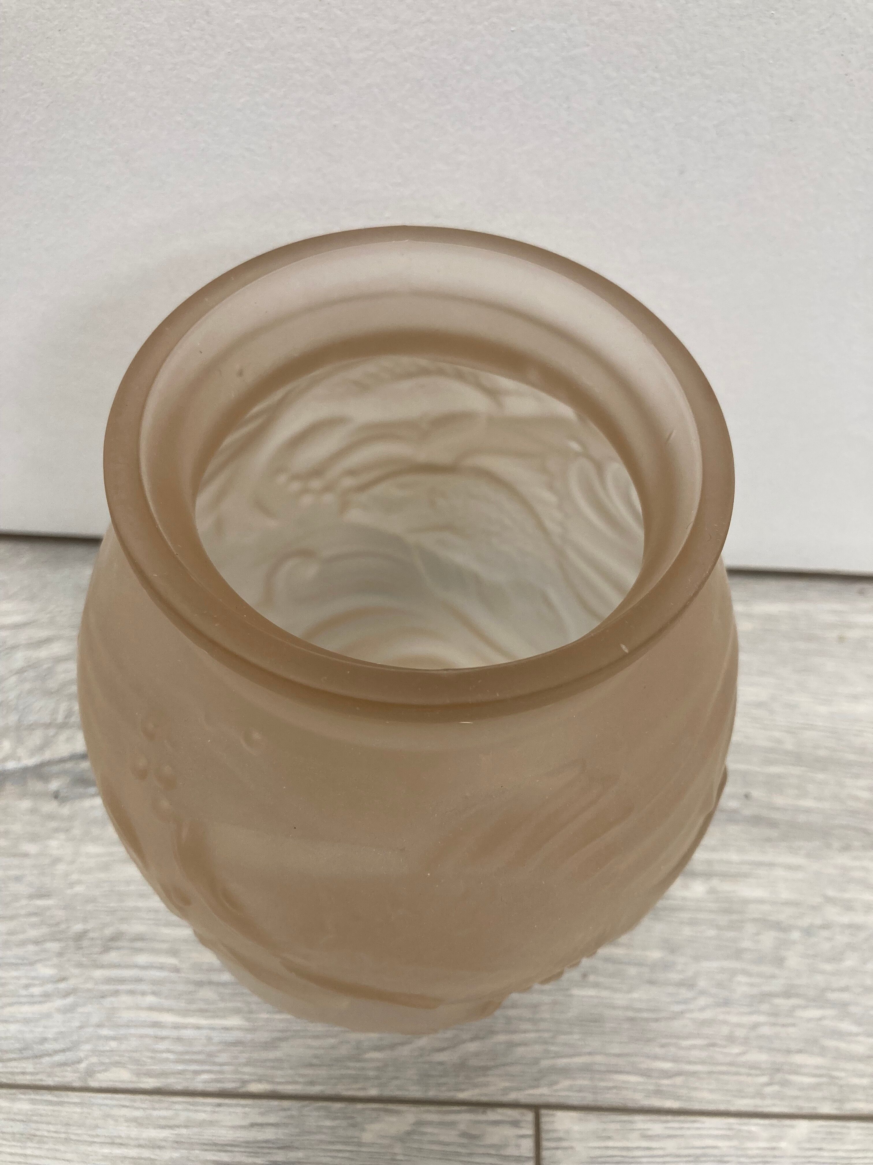Vintage fish glass vase