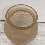 Vase en verre vintage aux poissons