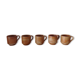 Set de 5 petites tasses en gres