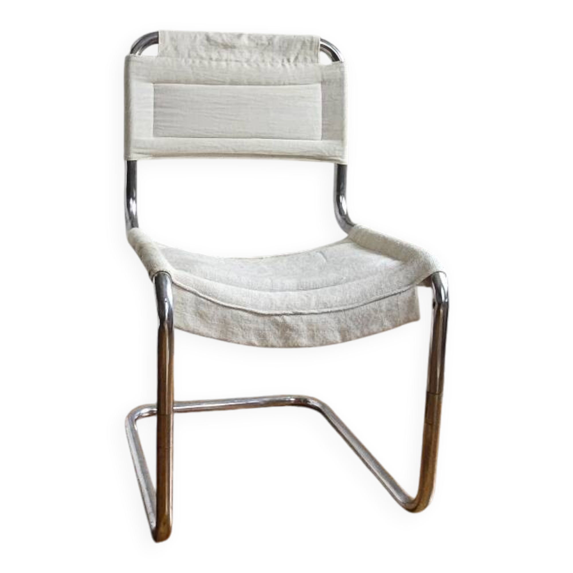 Aluminum and fabric designer chair