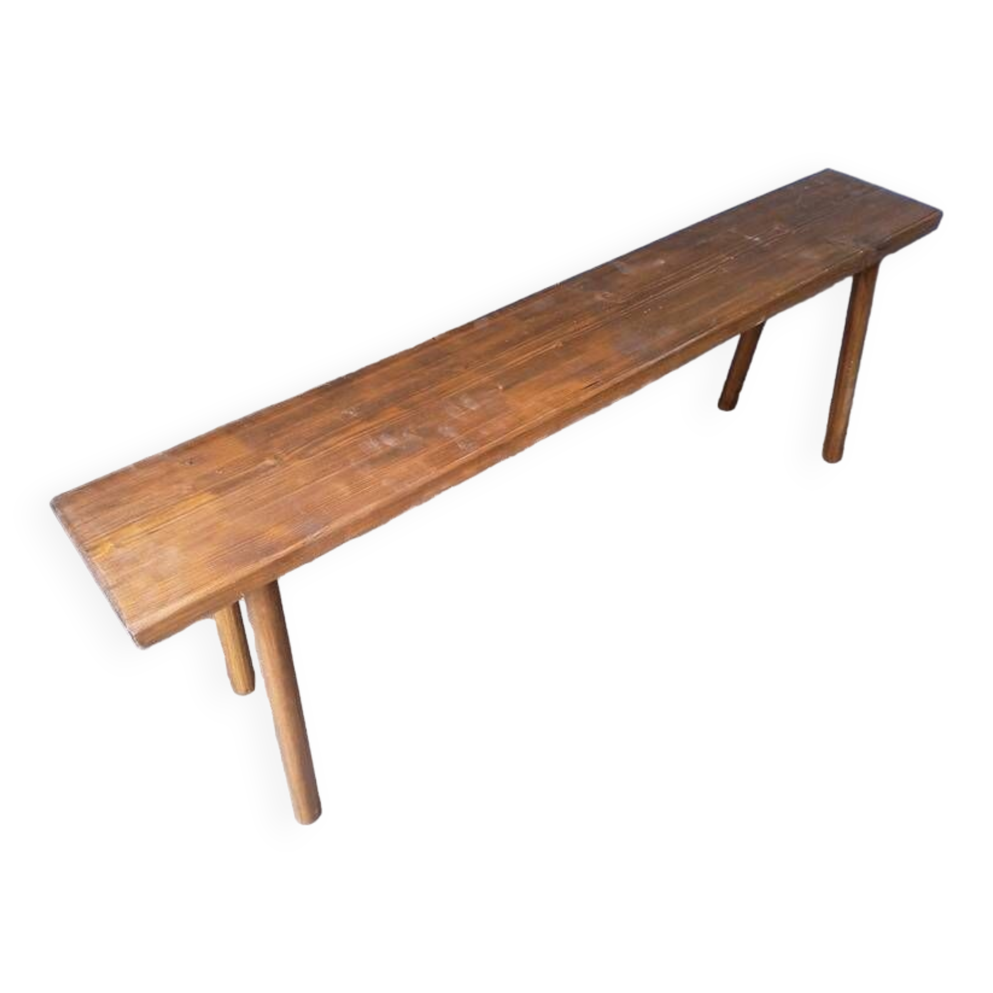 Bench 120 cm old solid wood with patina
