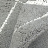 Moroccan berber carpet grey in hand-woven wool