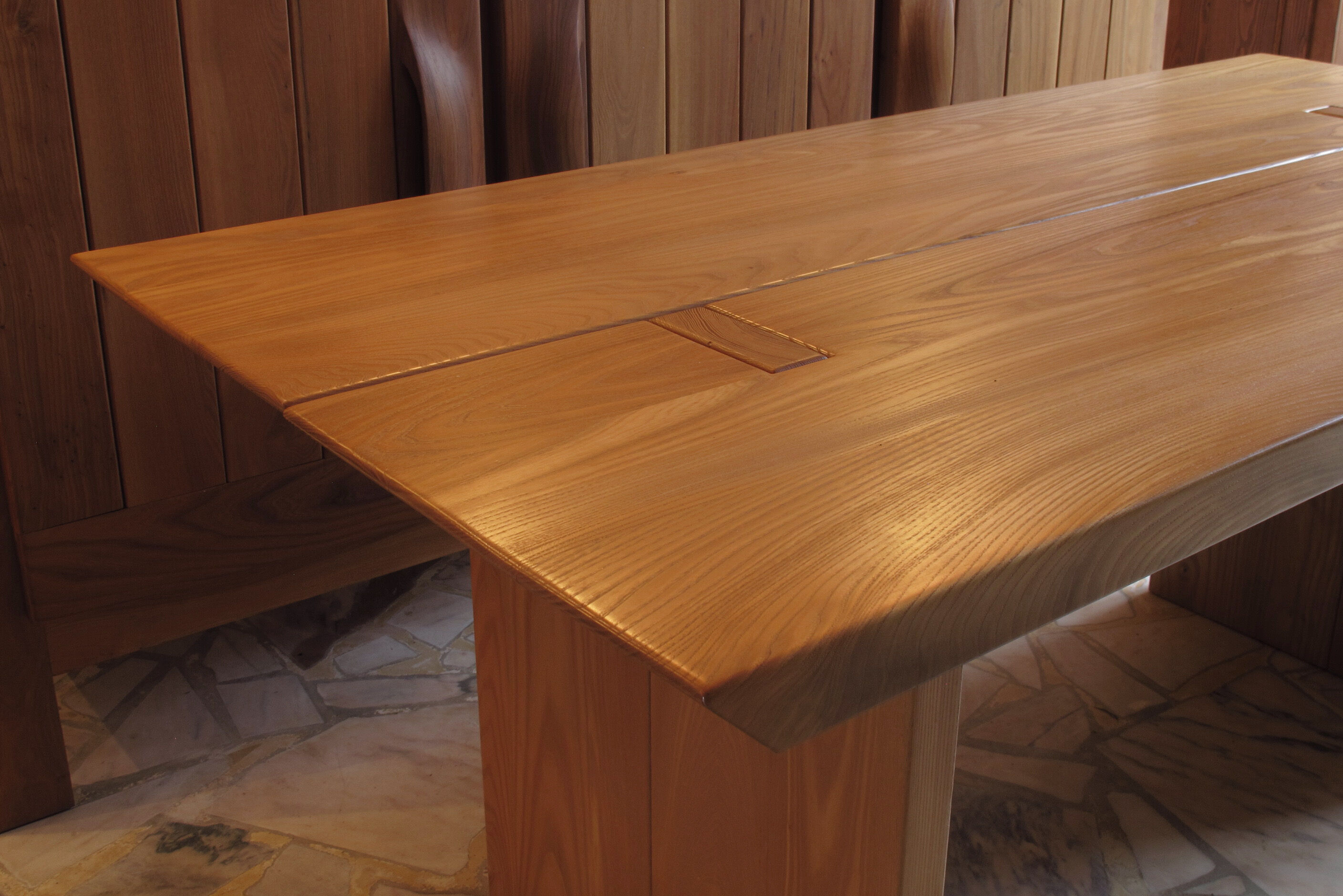 Solid elm table or desk Maison Regain