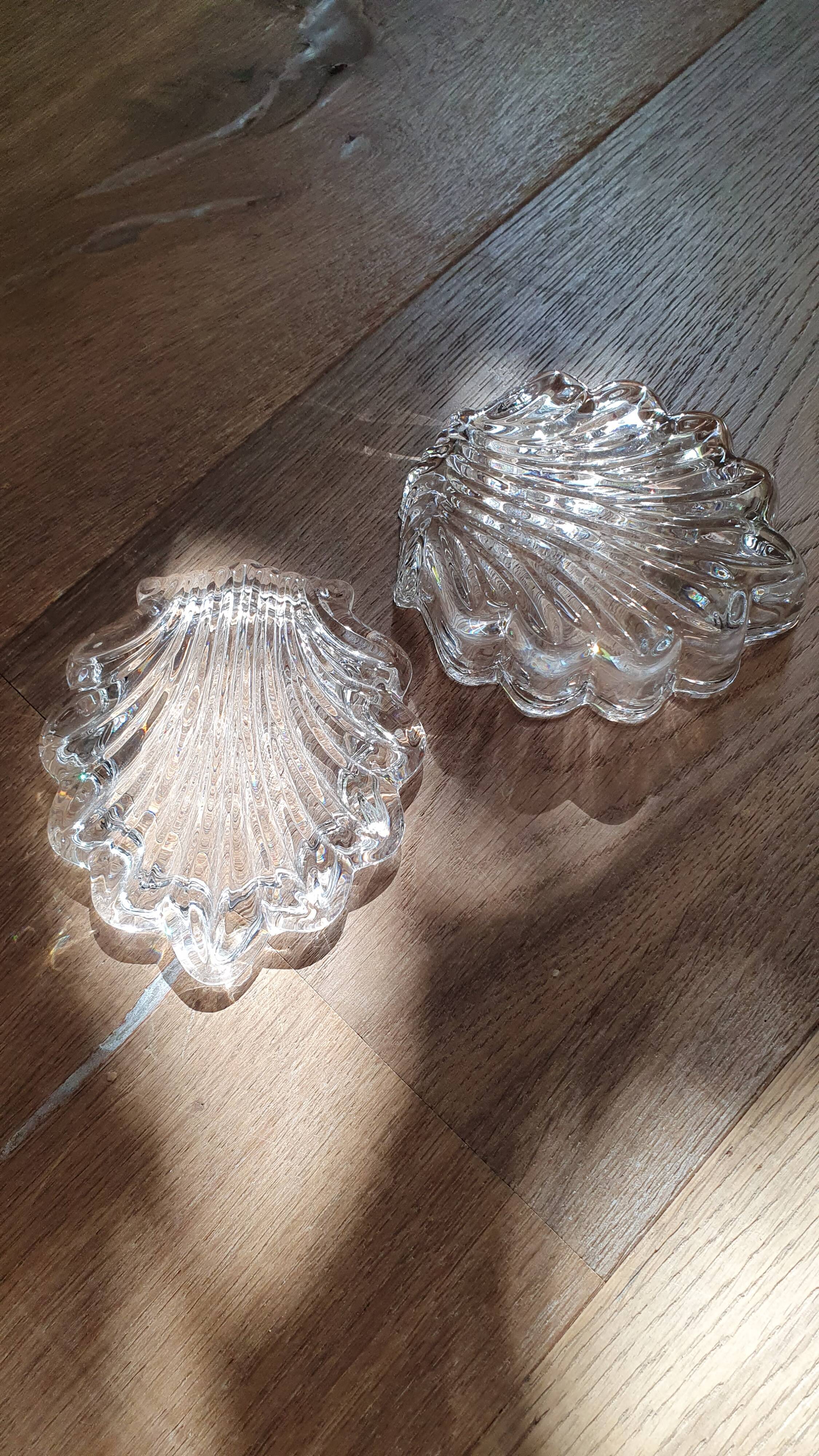 Art deco shell crystal jewelry box