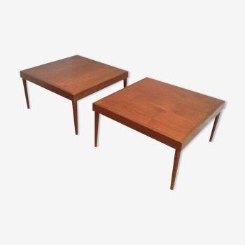 Pair of Scandinavian wooden sofa ends