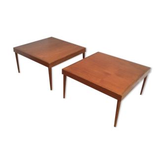 Pair of Scandinavian wooden sofa ends