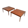 Pair of Scandinavian wooden sofa ends