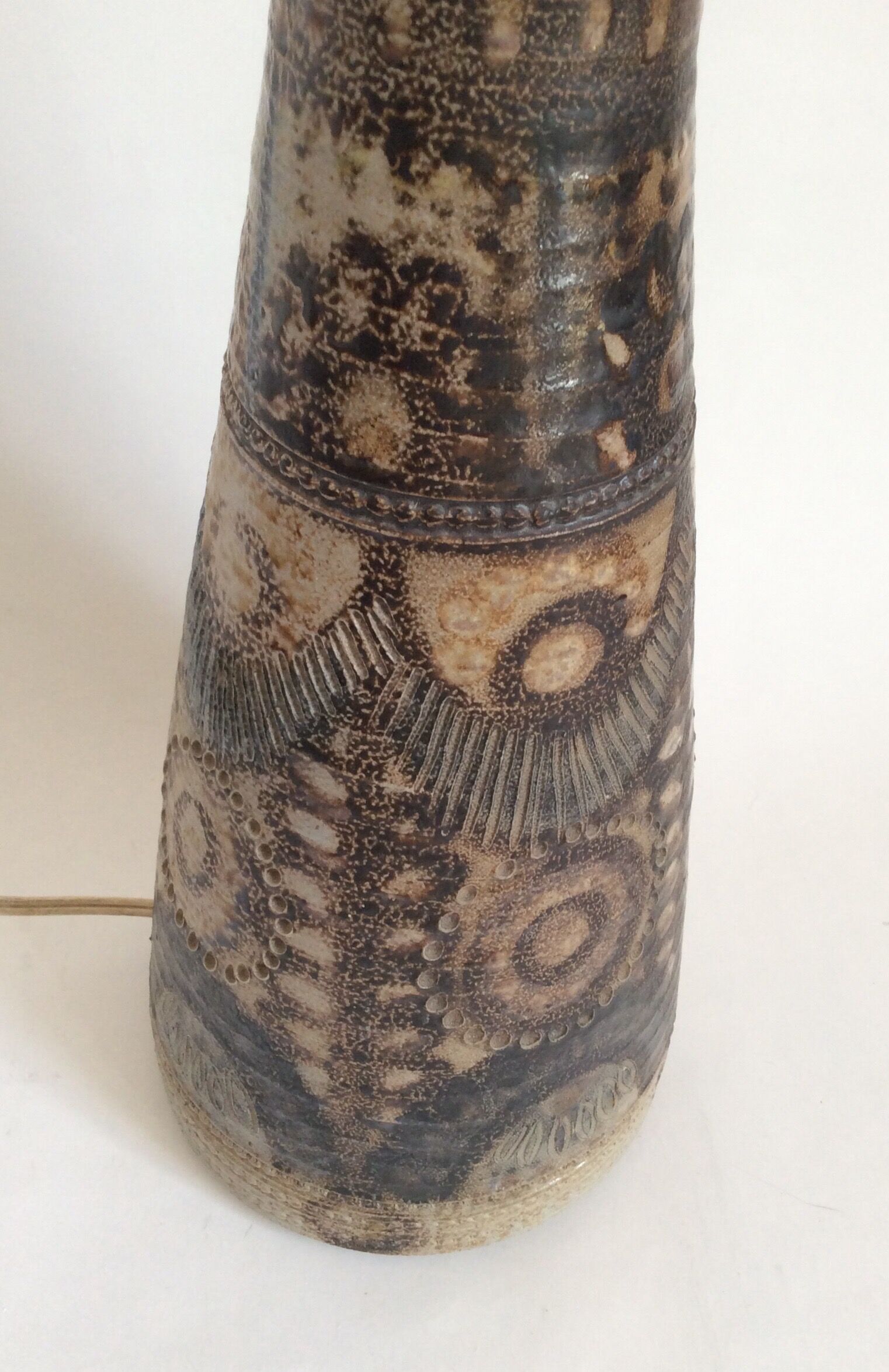 Stoneware signed Jean Claude Courjault lamp