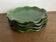 Set of 4 wavy glazed earthenware plates by Milon from Dieulefit 1970.