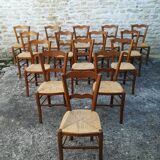 Set of 15 straw chairs