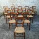 Set of 15 straw chairs