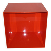 Orange cubic shelf from the 1970s.