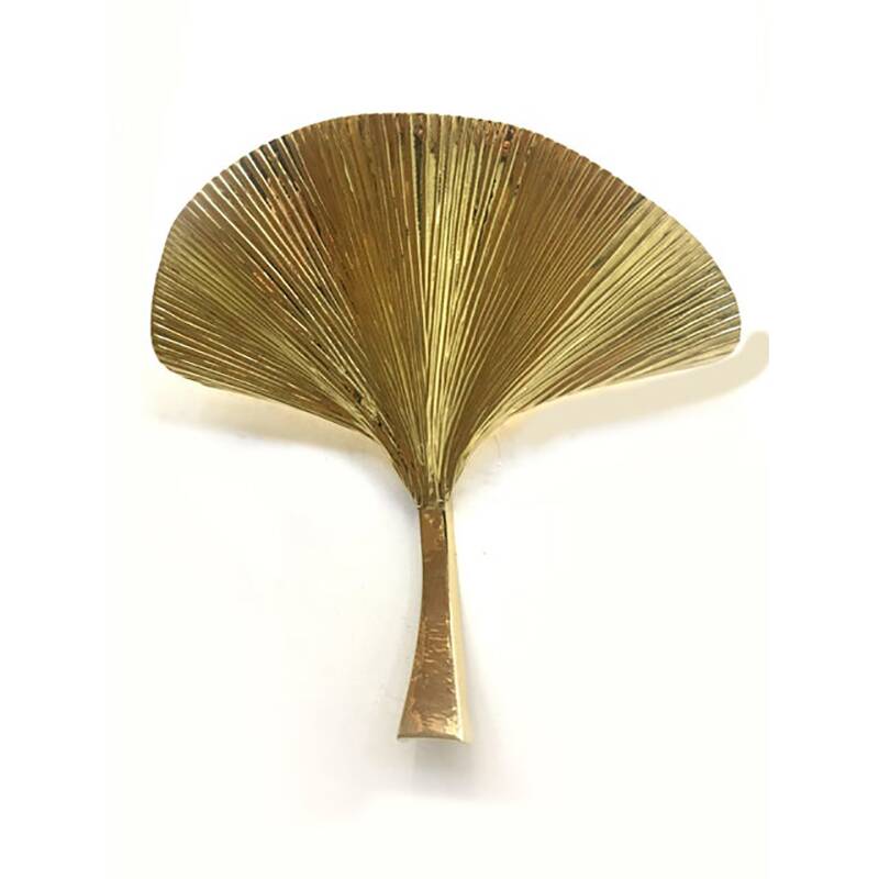 Set of 2 Contemporary Italian Brass Leaf Wall Sconce by Simoeng