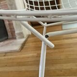 2 white Bertoia chairs