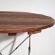 Table de jardin pliante ancienne en bois et fer – Europe centrale, vers 1950