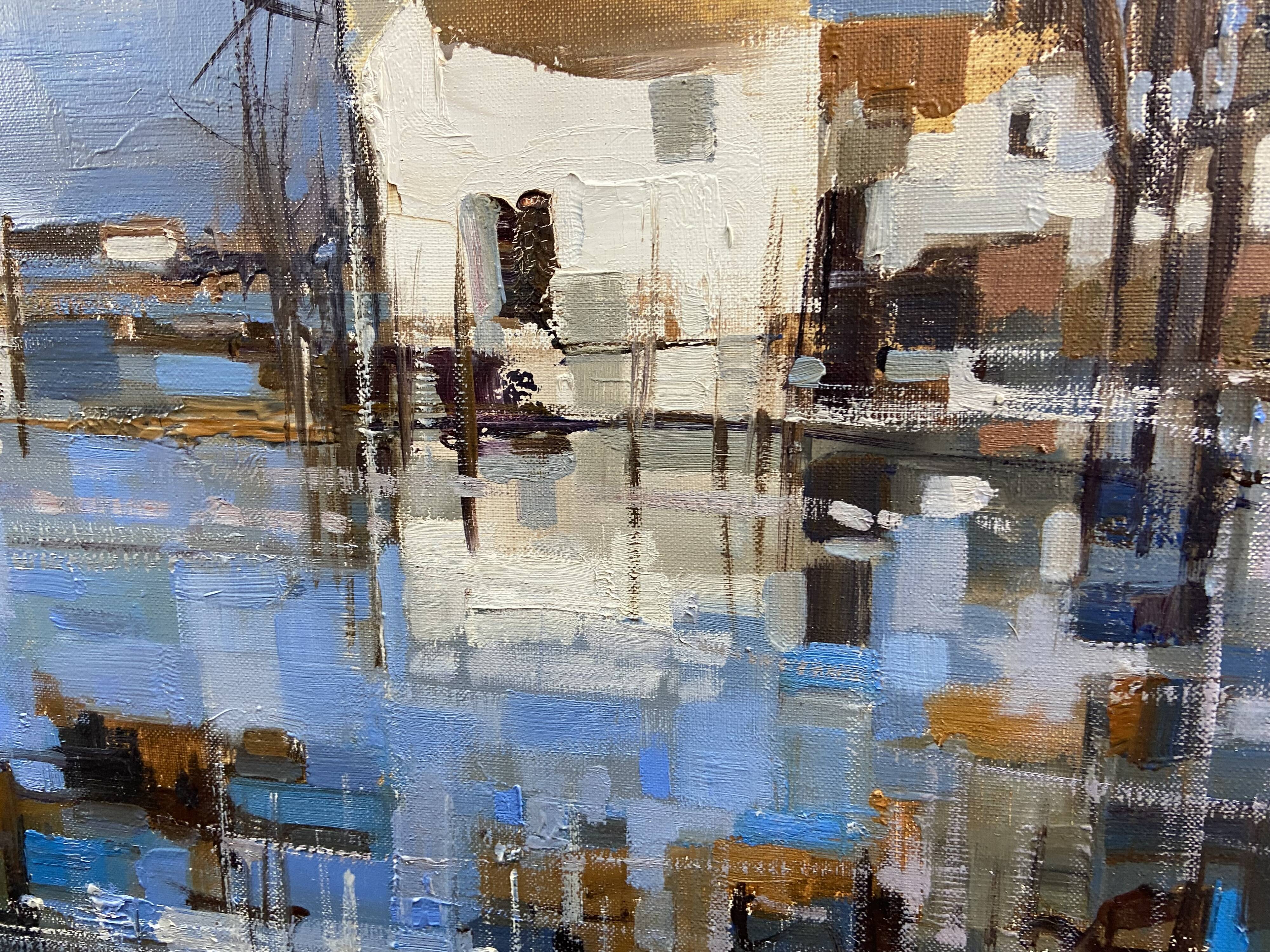 Large oil painting on canvas Camargue landscape Roger QUINTAINE 1921-2005