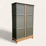 Parisian solid oak wardrobe 1960