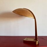 Gold painted metal table lamp