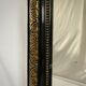 Miroir Napoleon III, noir et or avec fronton 75x112cm