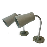 Pair of cogit workshop lamps