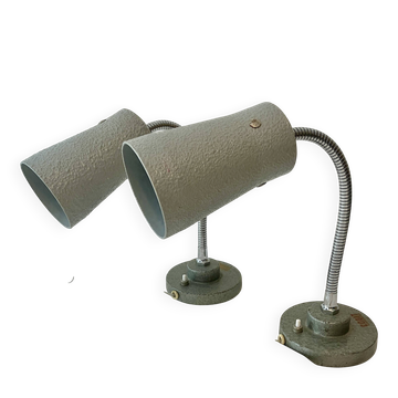 Pair of cogit workshop lamps