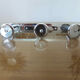 Coat rack in nickel-plated brass, 3 hooks art deco years 40 50
