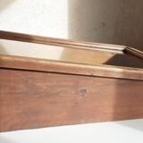 Old sloping pine display case