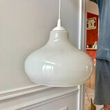 supension en opaline blanche design champignon années 70