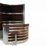 Modern suede bar from the mid-20th century by Willy Rizzo, Italy, 1970.