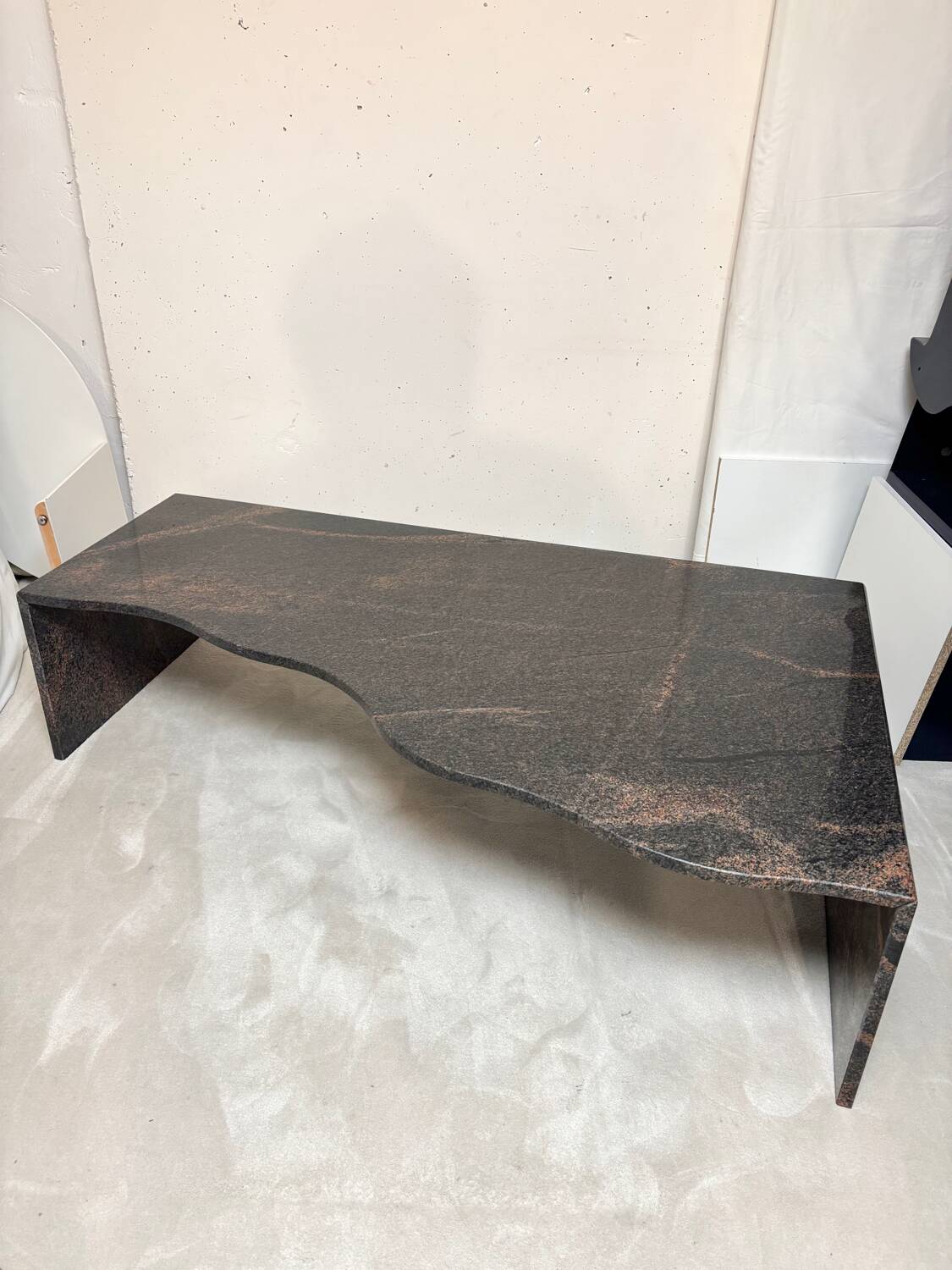 Freeform granite coffee table 1970