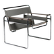 Wassily chair in grey leather by Marcel Breuer for Gavina, 1960, signed.